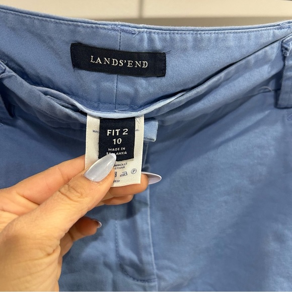 Lands' End Blue Bermuda Shorts Relaxed Fit - Picture 4 of 8